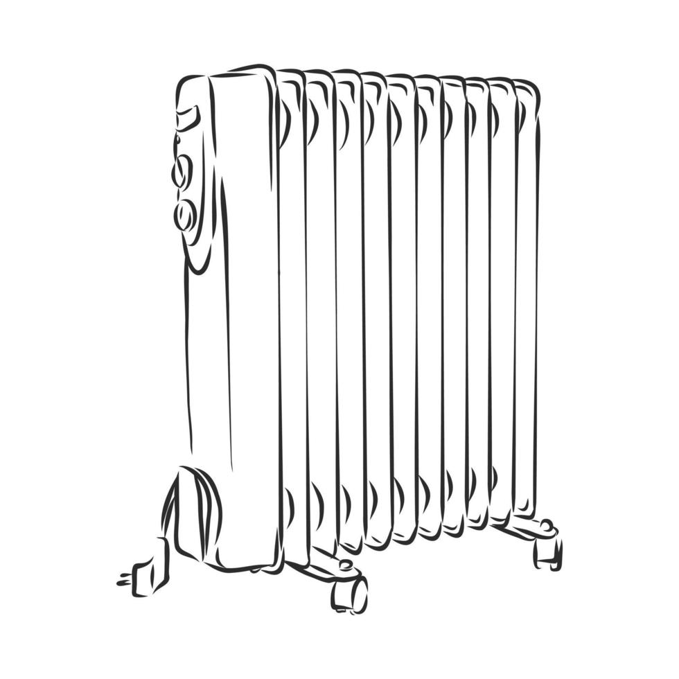 radiator heater vector sketch