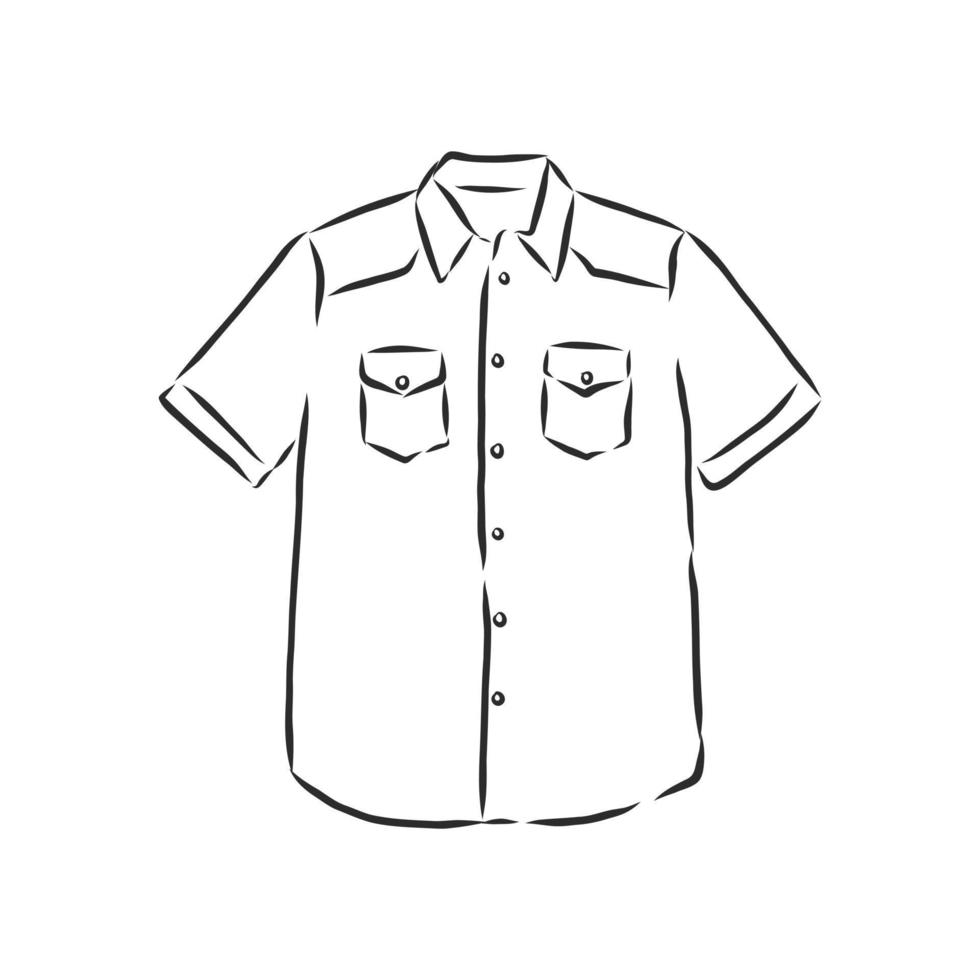 dibujo de vector de blusa de camisa