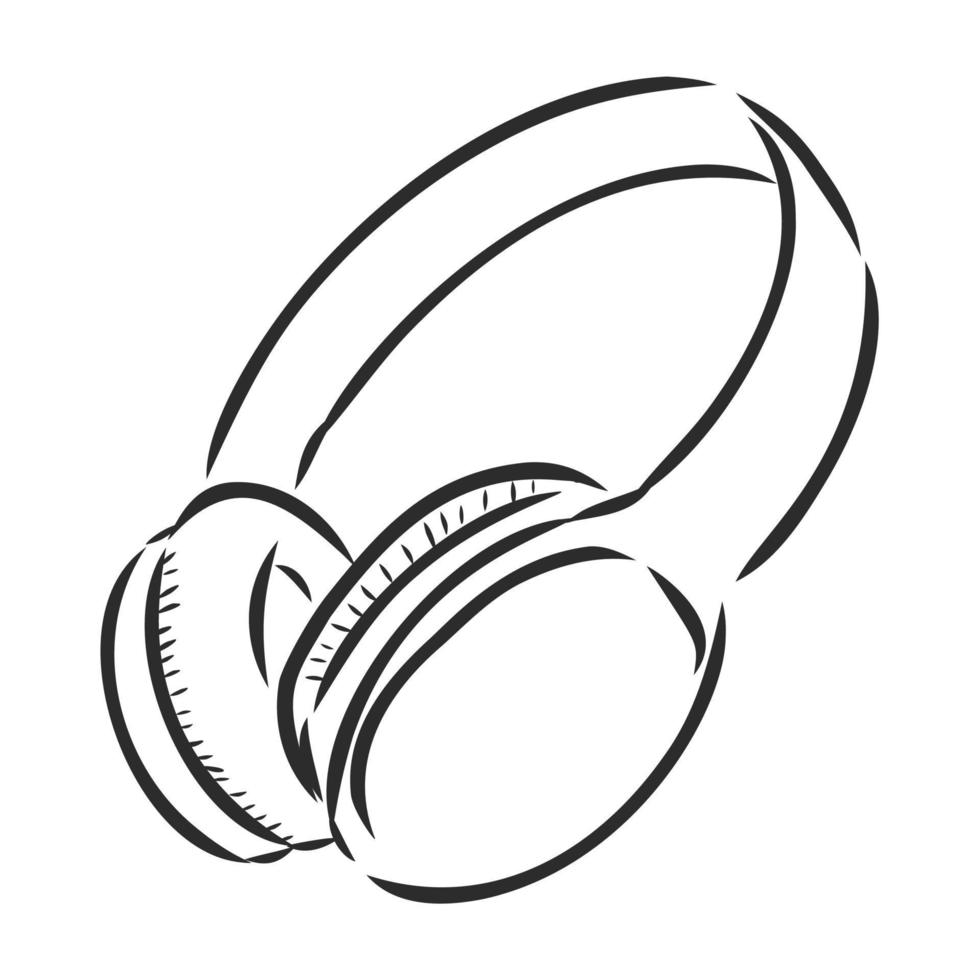 headphones vector sketch