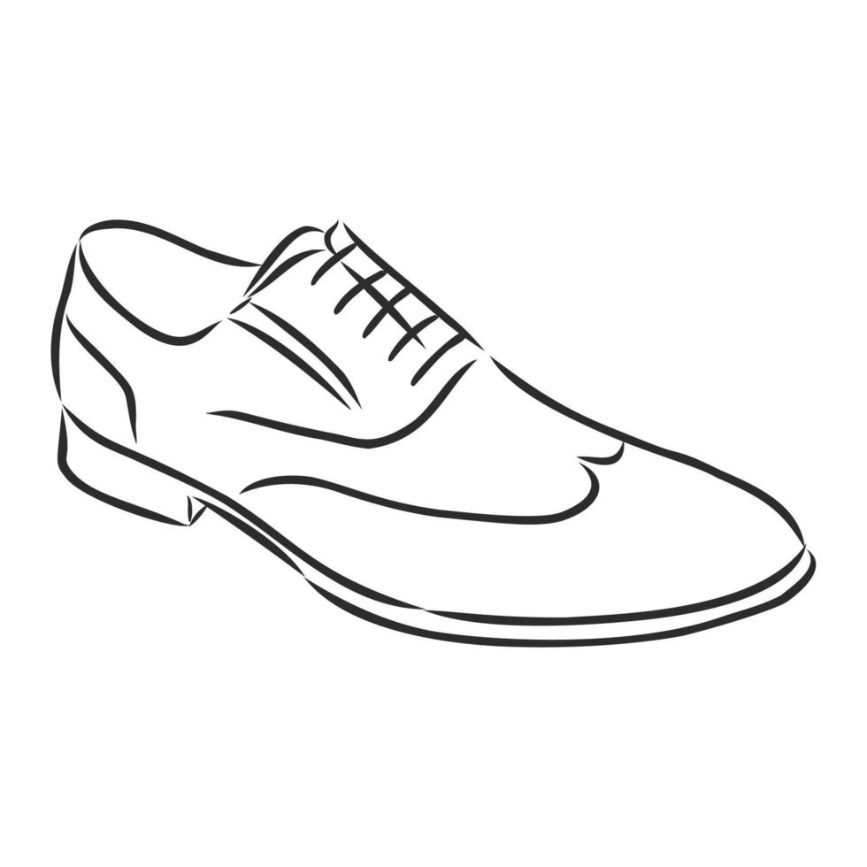 bosquejo del vector de los zapatos de los hombres