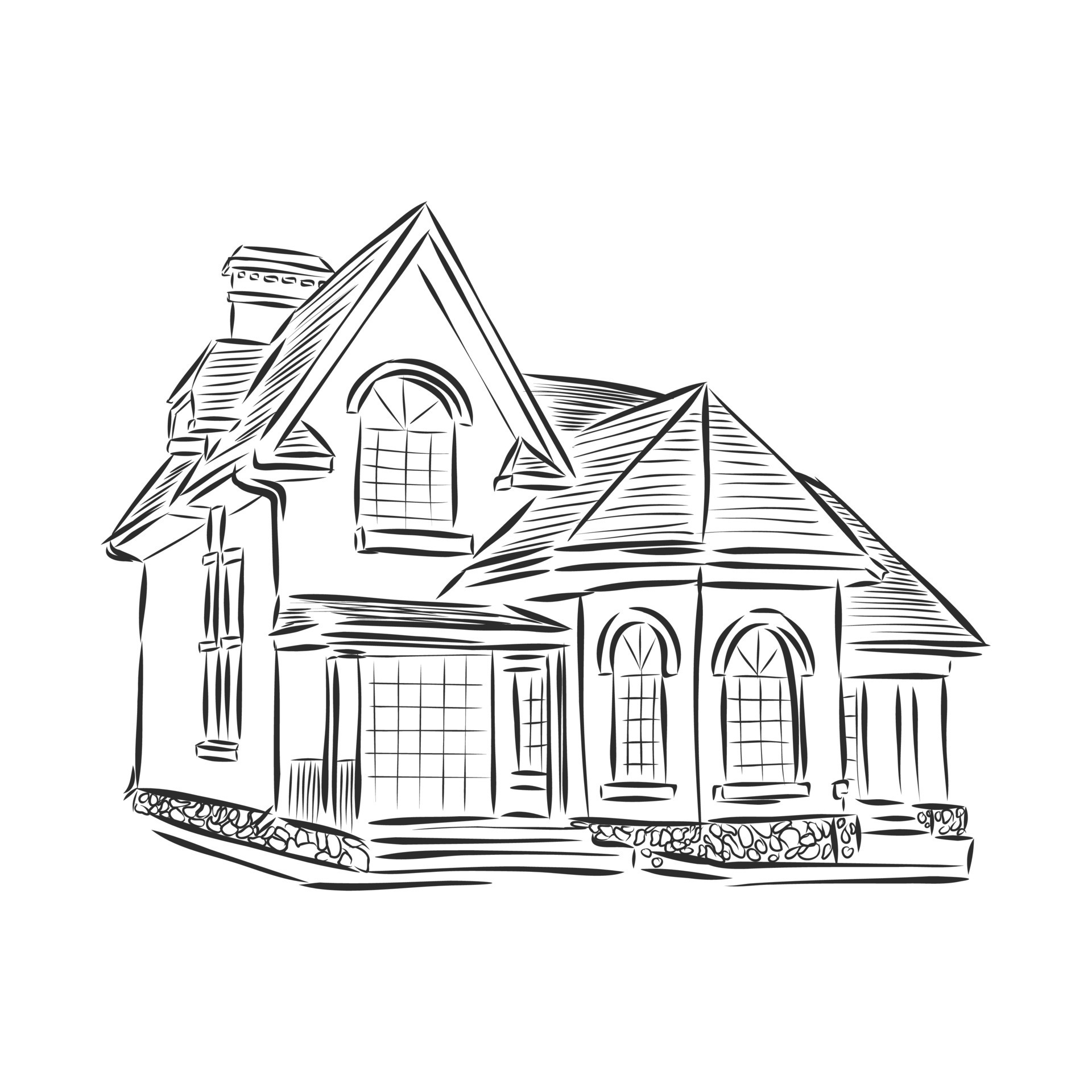 house vector sketch 8686353 Vector Art at Vecteezy