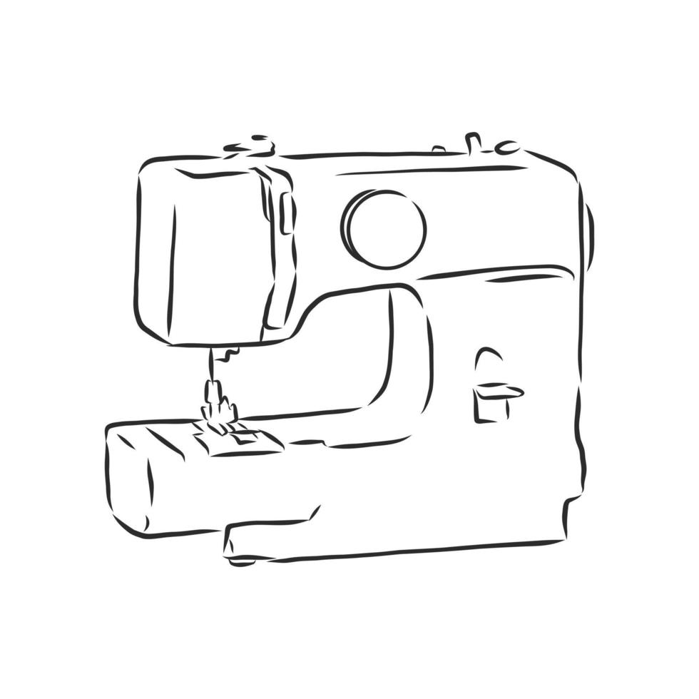 sewing machine vector sketch