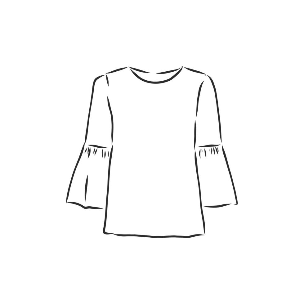 dibujo de vector de blusa de camisa