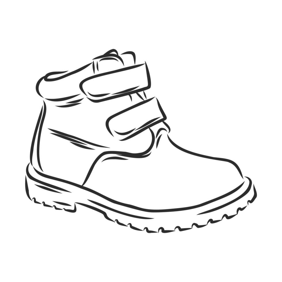 children's shoes vector sketch