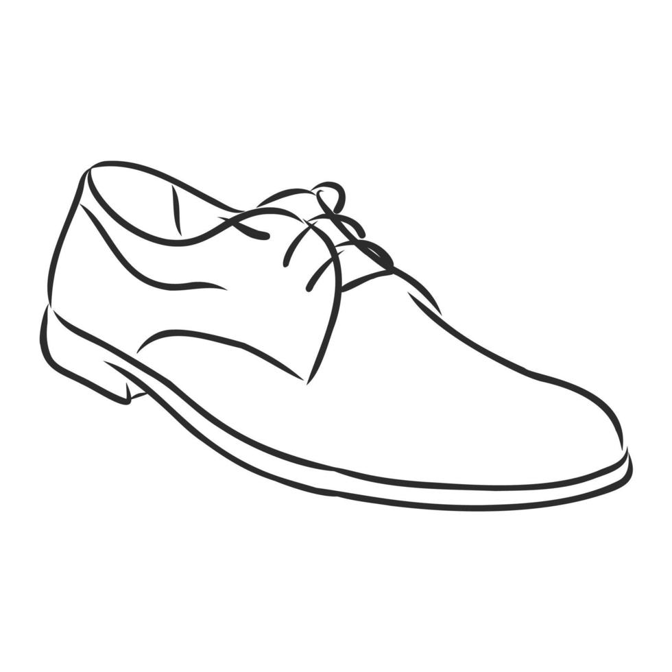 bosquejo del vector de los zapatos de los hombres
