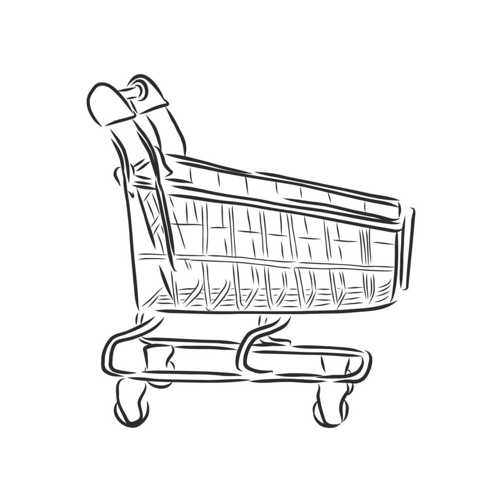 shopping cart vector sketch