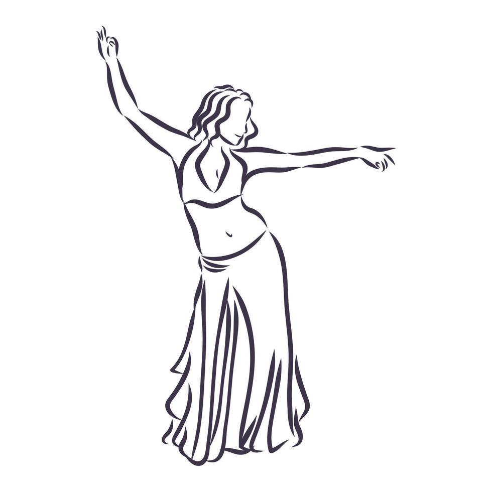 belly dance vector sketch