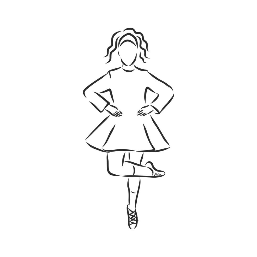 irish dancing vector sketch