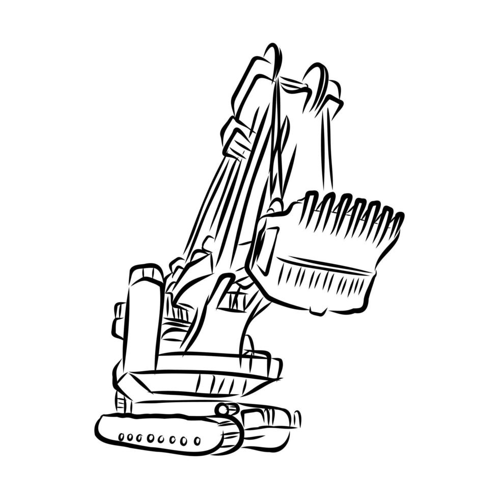 excavator vector sketch