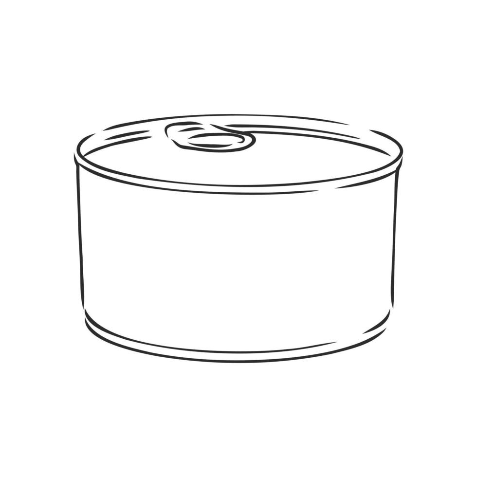 tin can vector sketch