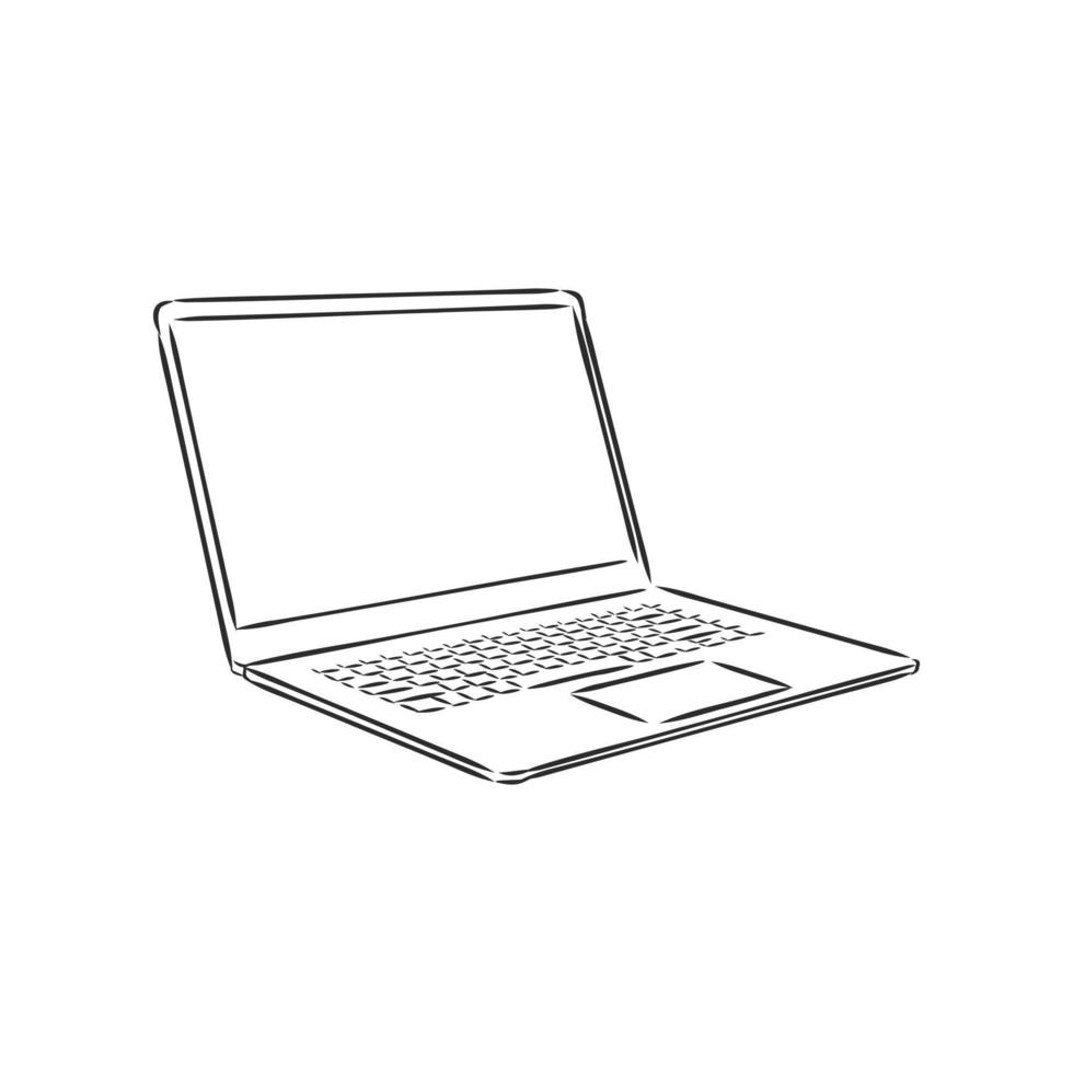 laptop vector sketch