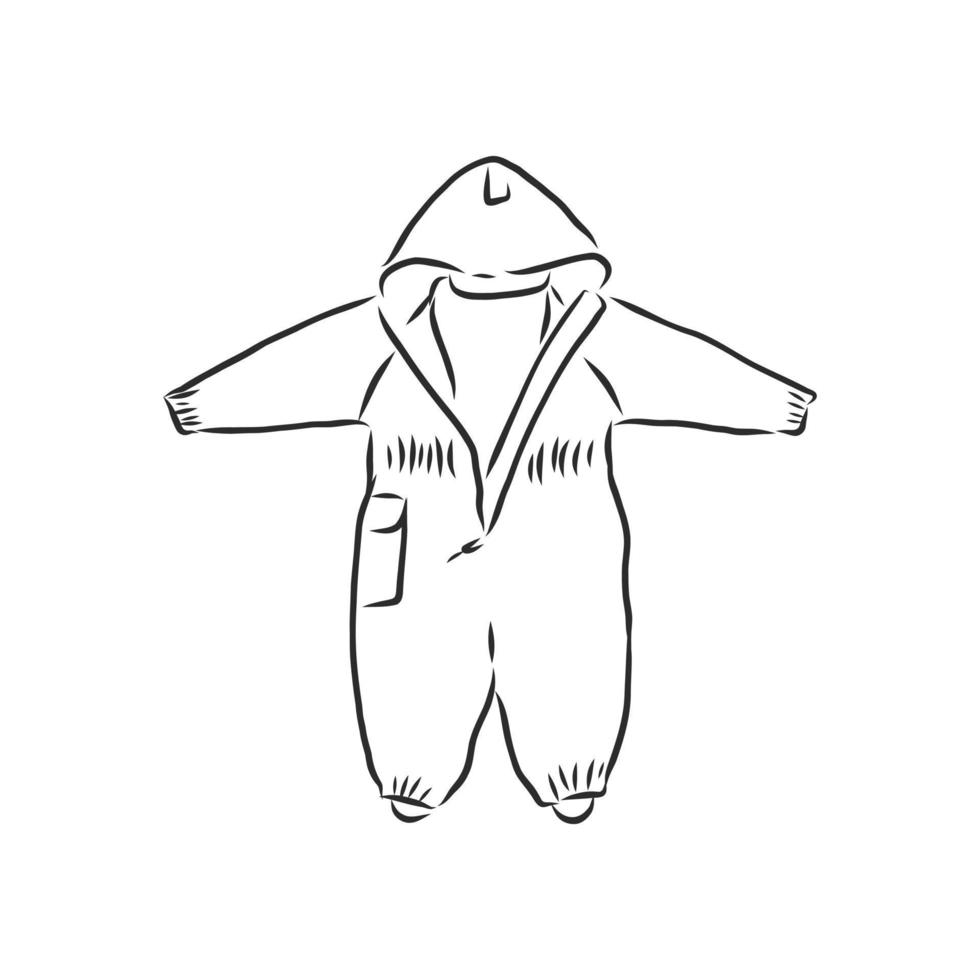 children's jumpsuit vector sketch