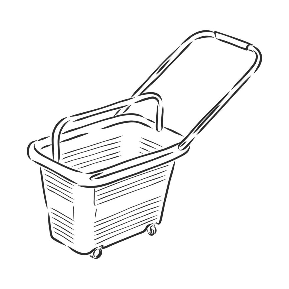 shopping cart vector sketch