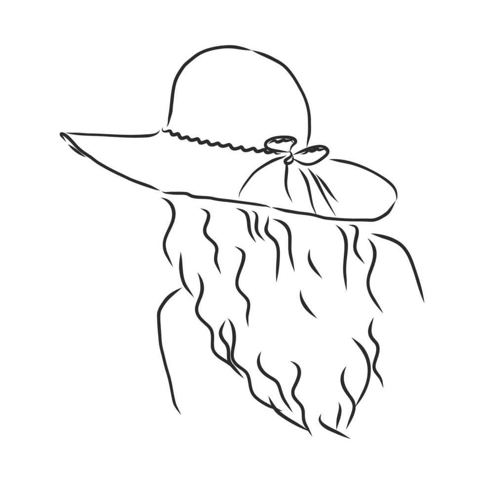 bosquejo del vector del sombrero