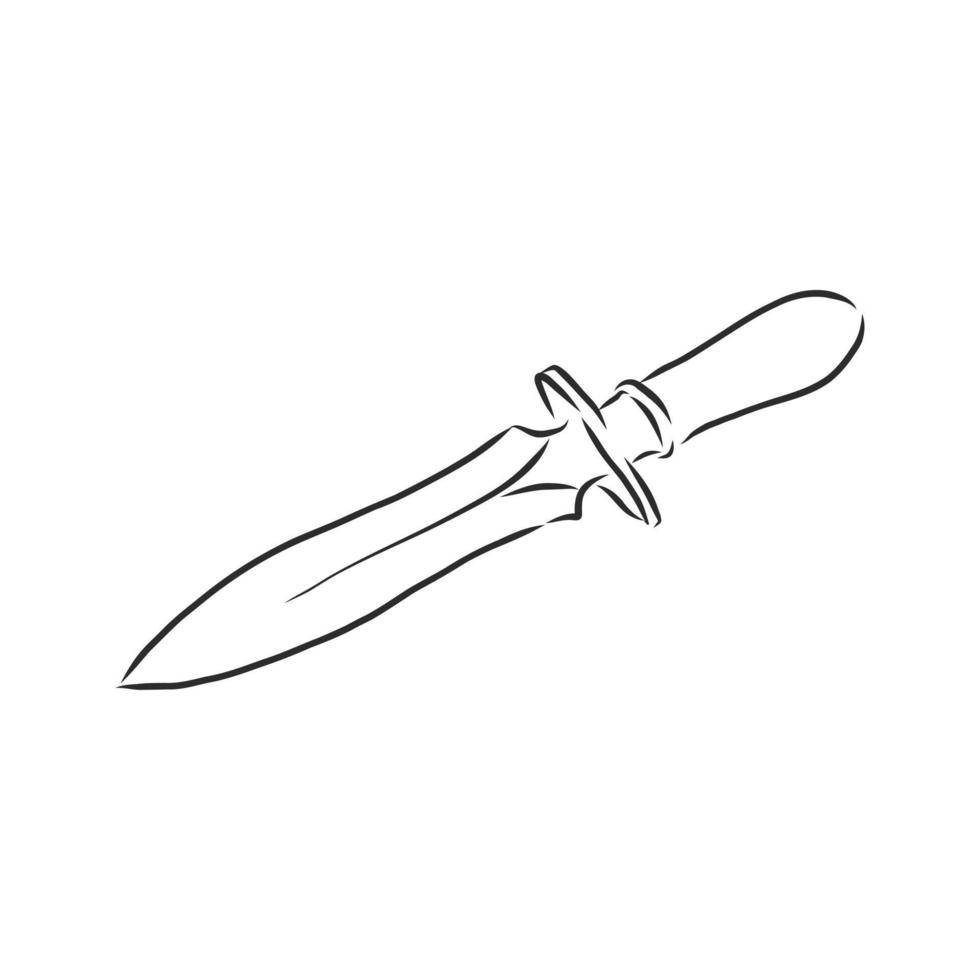 bosquejo del vector de la daga del cuchillo