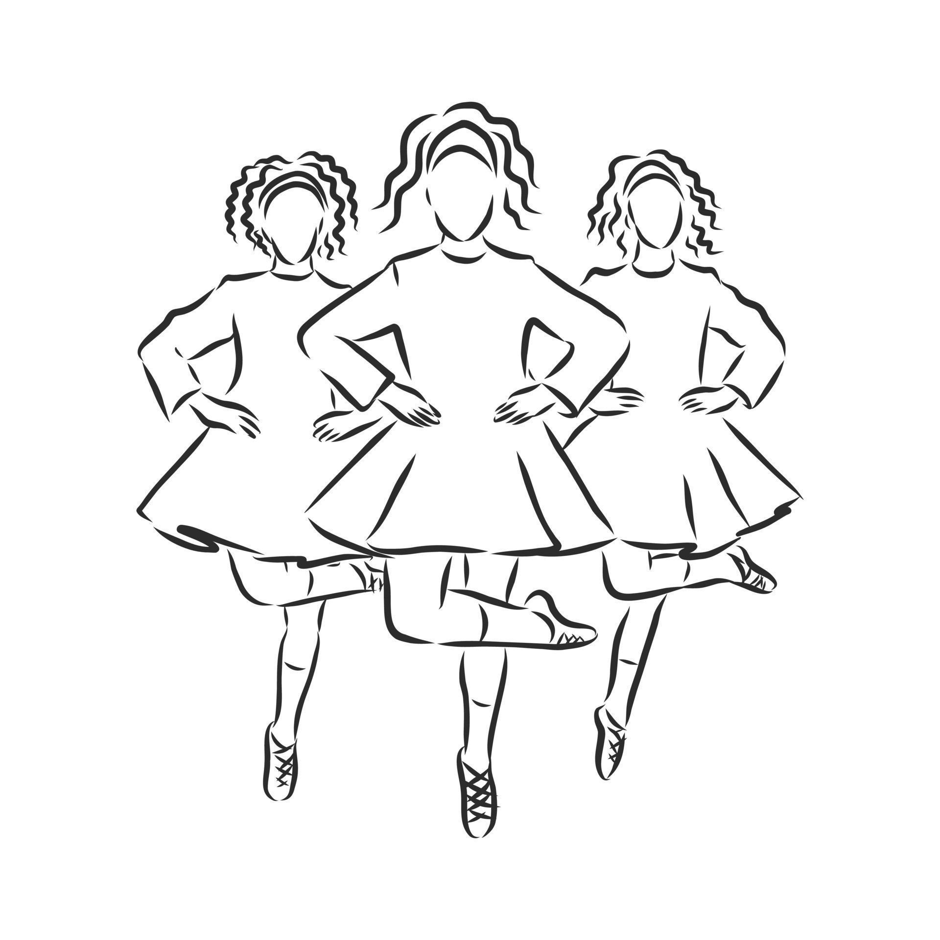 irish dancing vector sketch 8686617 Vector Art at Vecteezy