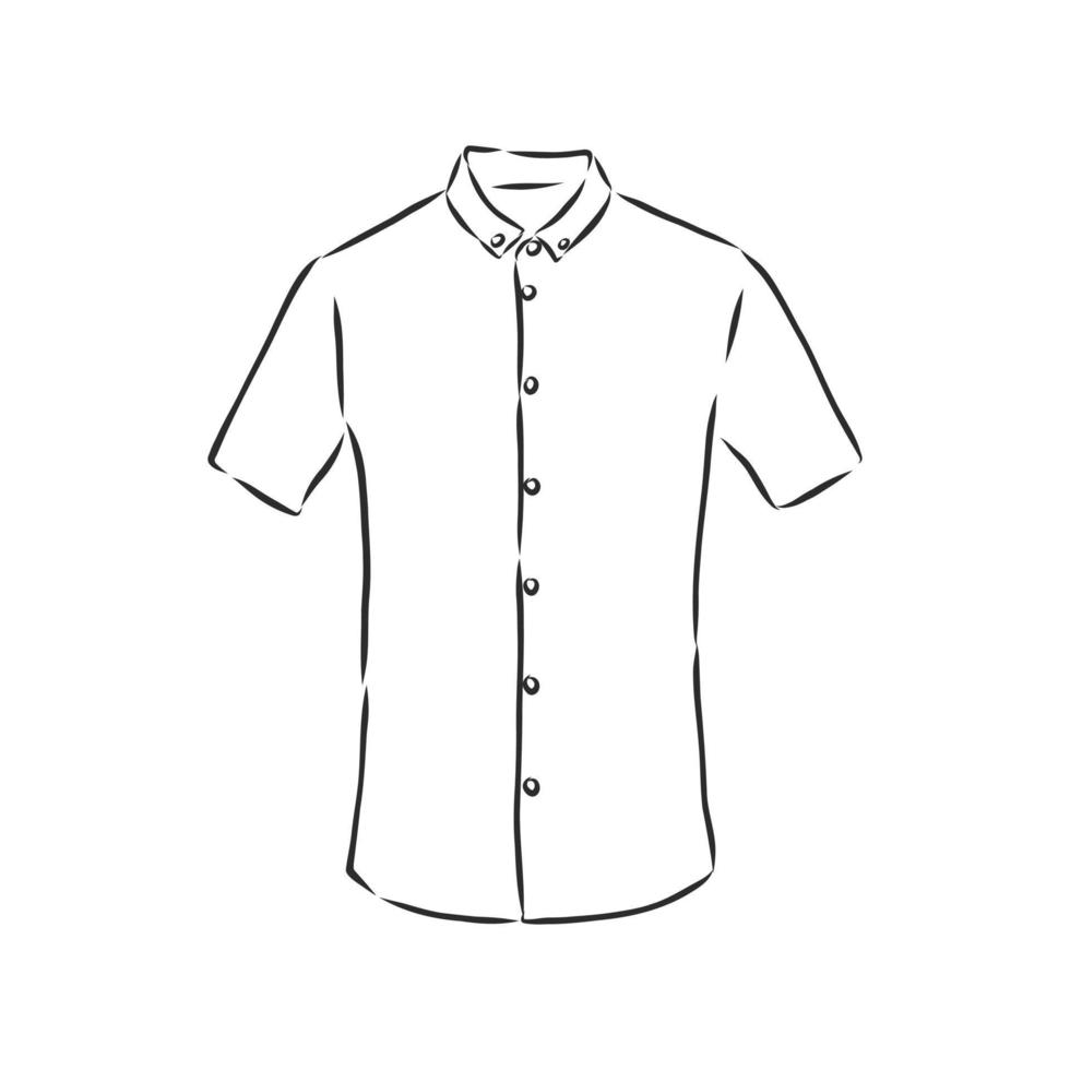 dibujo de vector de blusa de camisa