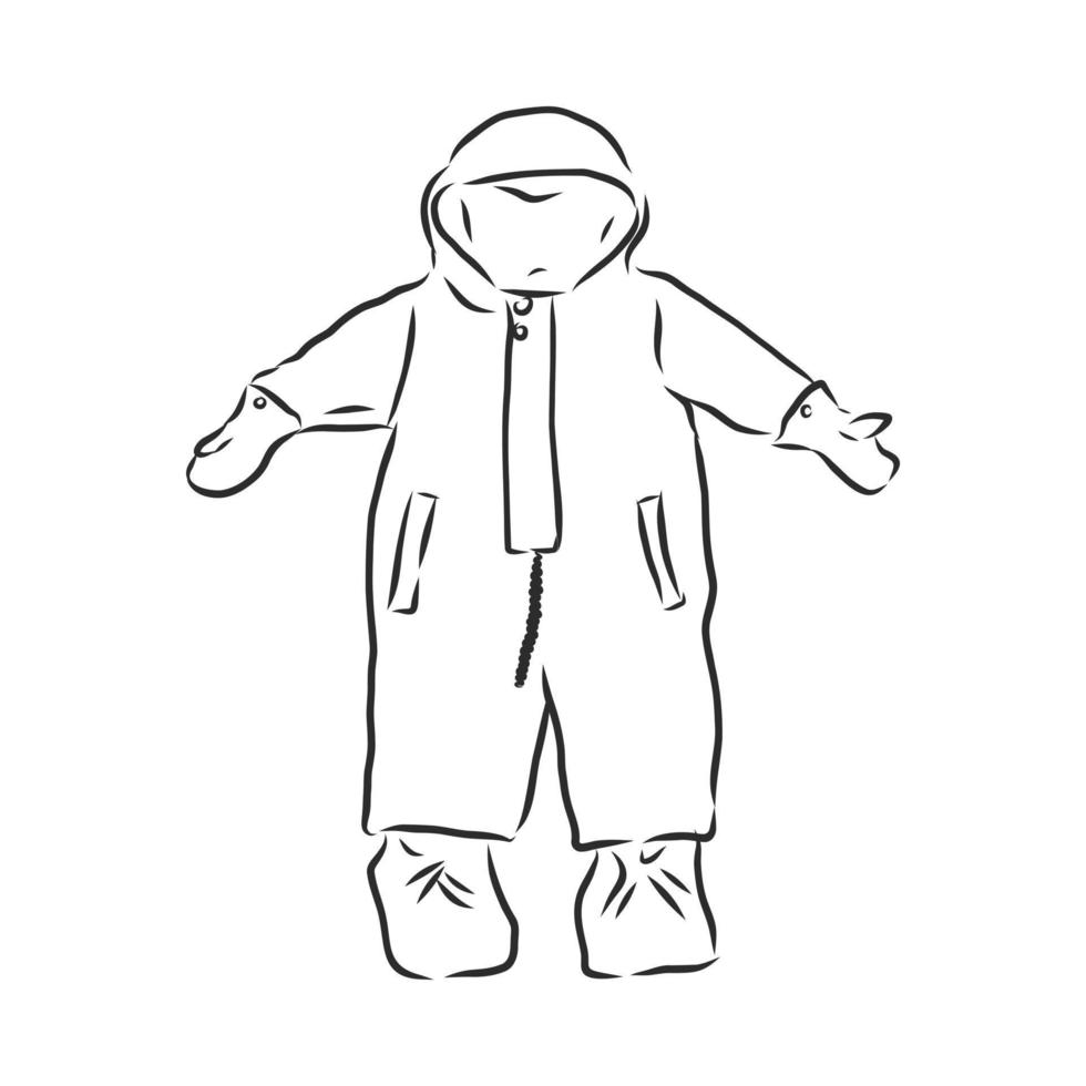 children's jumpsuit vector sketch
