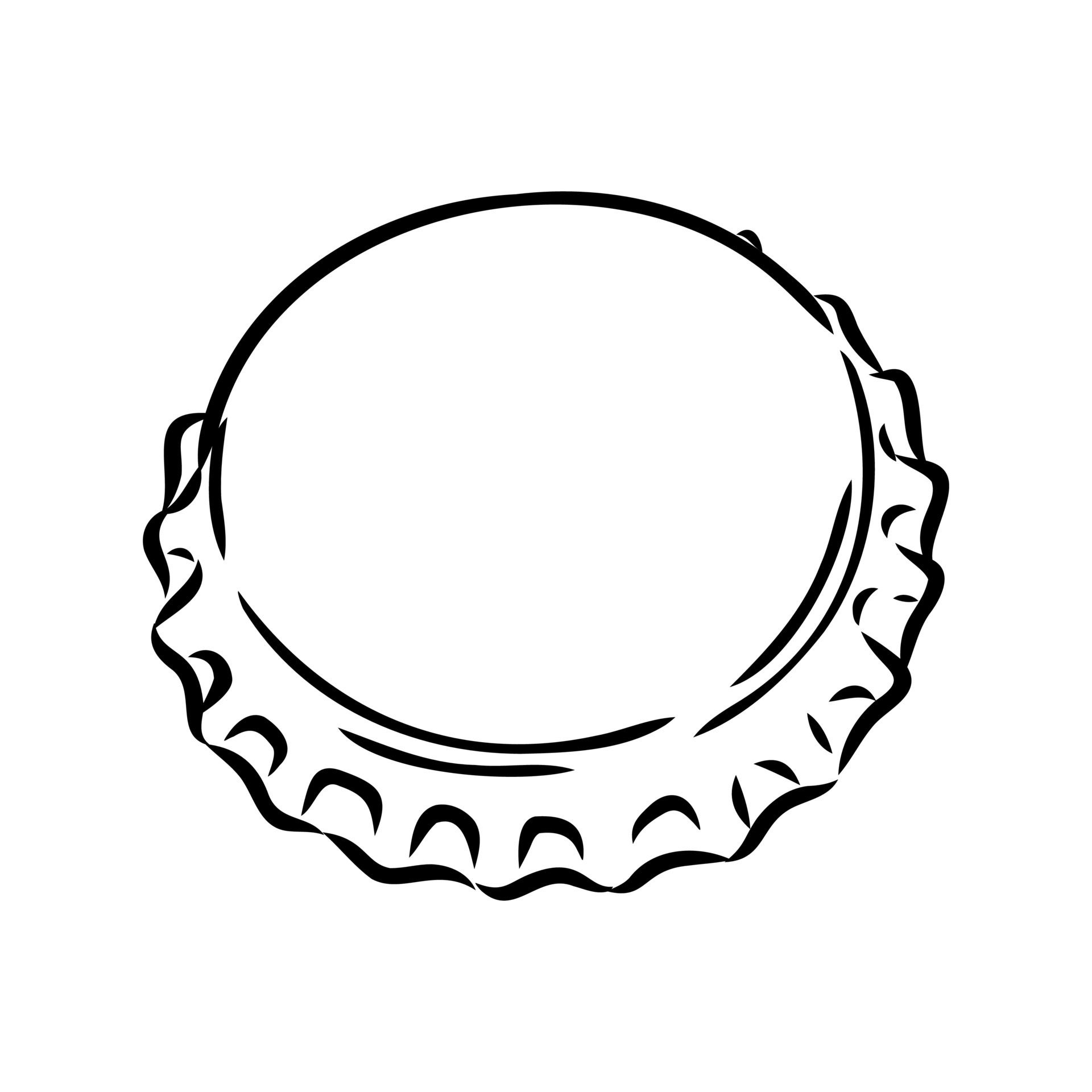bottle cap vector sketch 8686633 Vector Art at Vecteezy