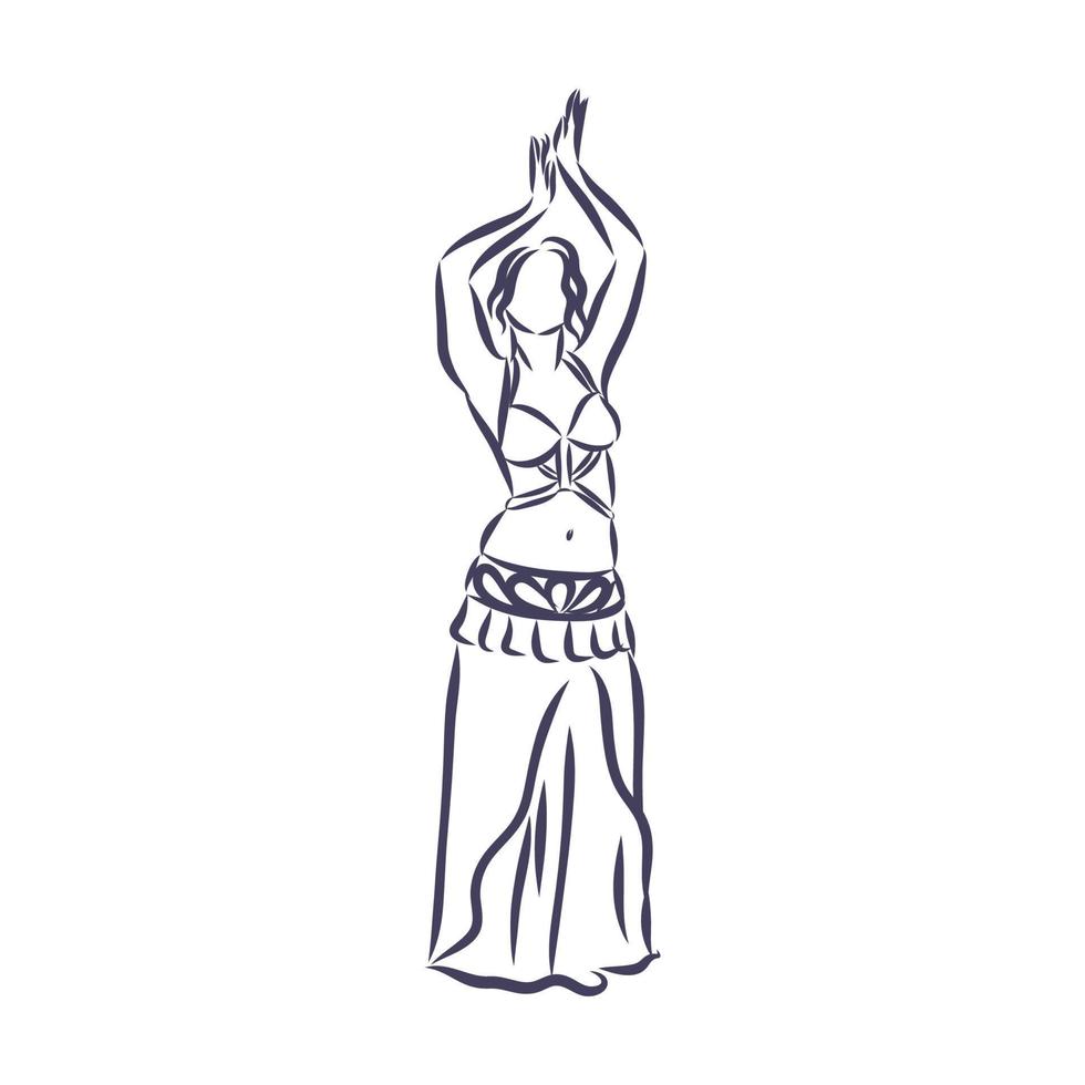 belly dance vector sketch