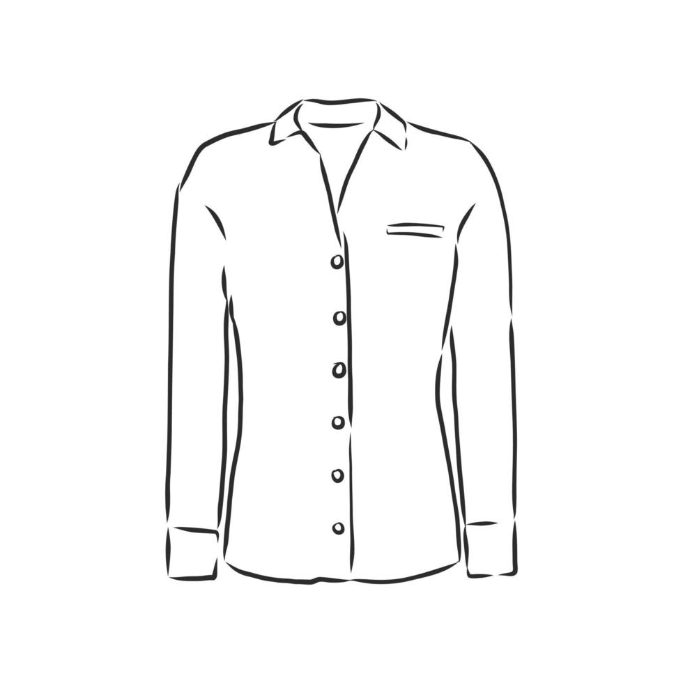 dibujo de vector de blusa de camisa