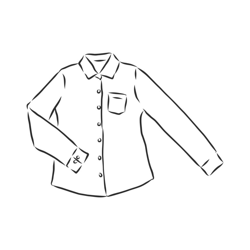 dibujo de vector de blusa de camisa