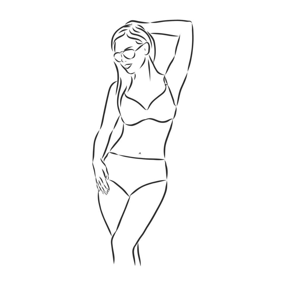 swimsuit vector sketch