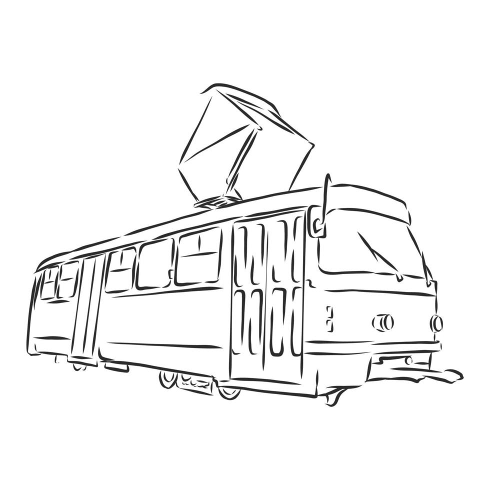 tram vector sketch