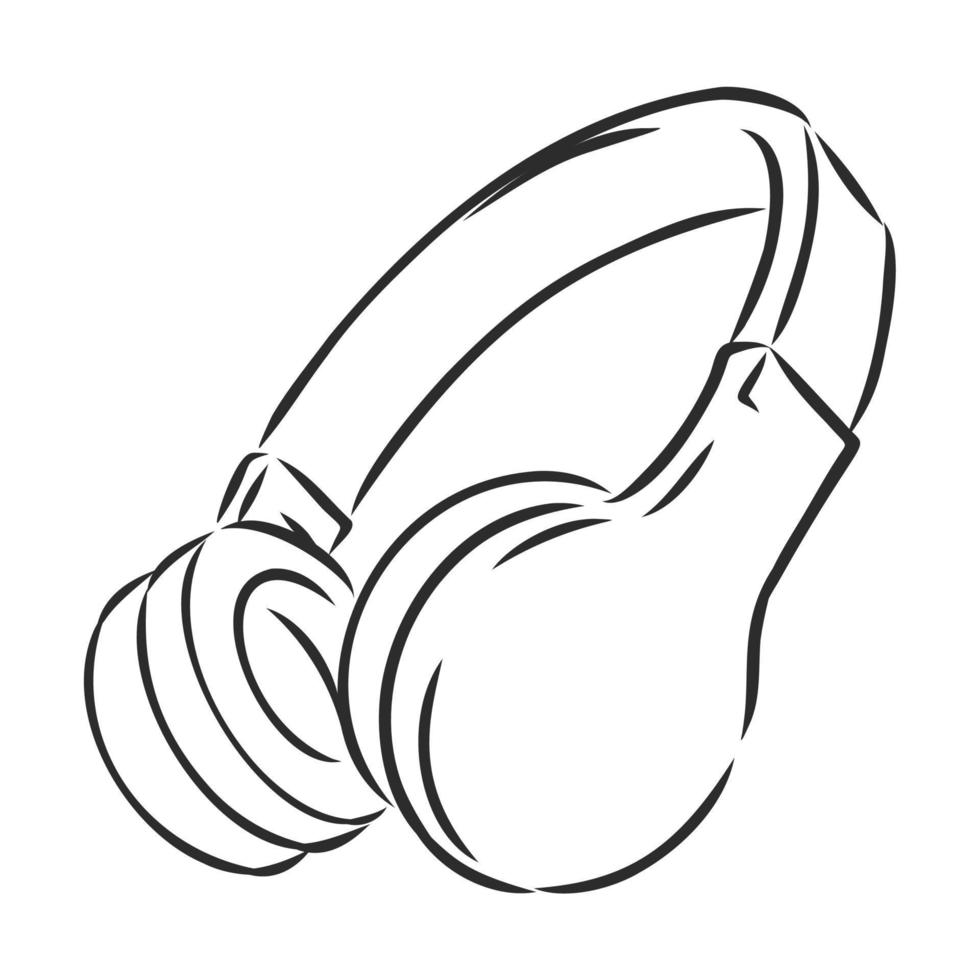 headphones vector sketch