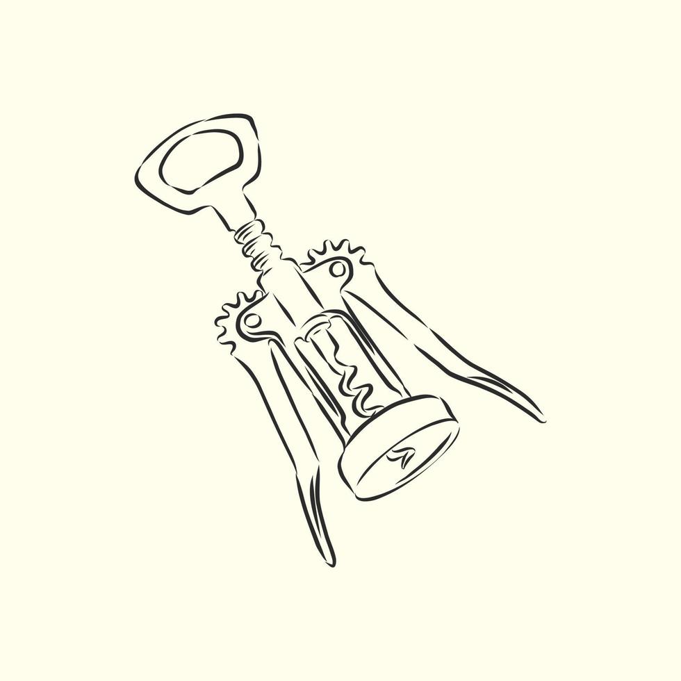 corkscrew vector sketch