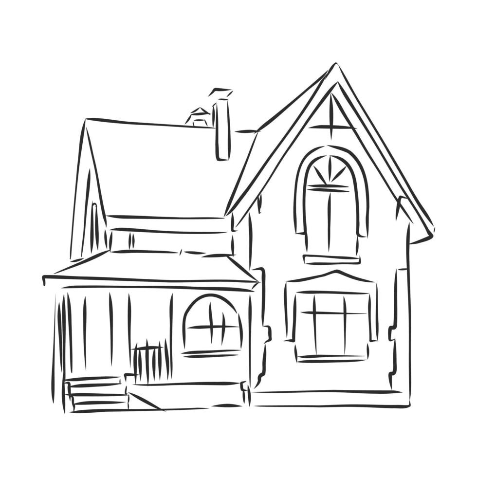 house vector sketch