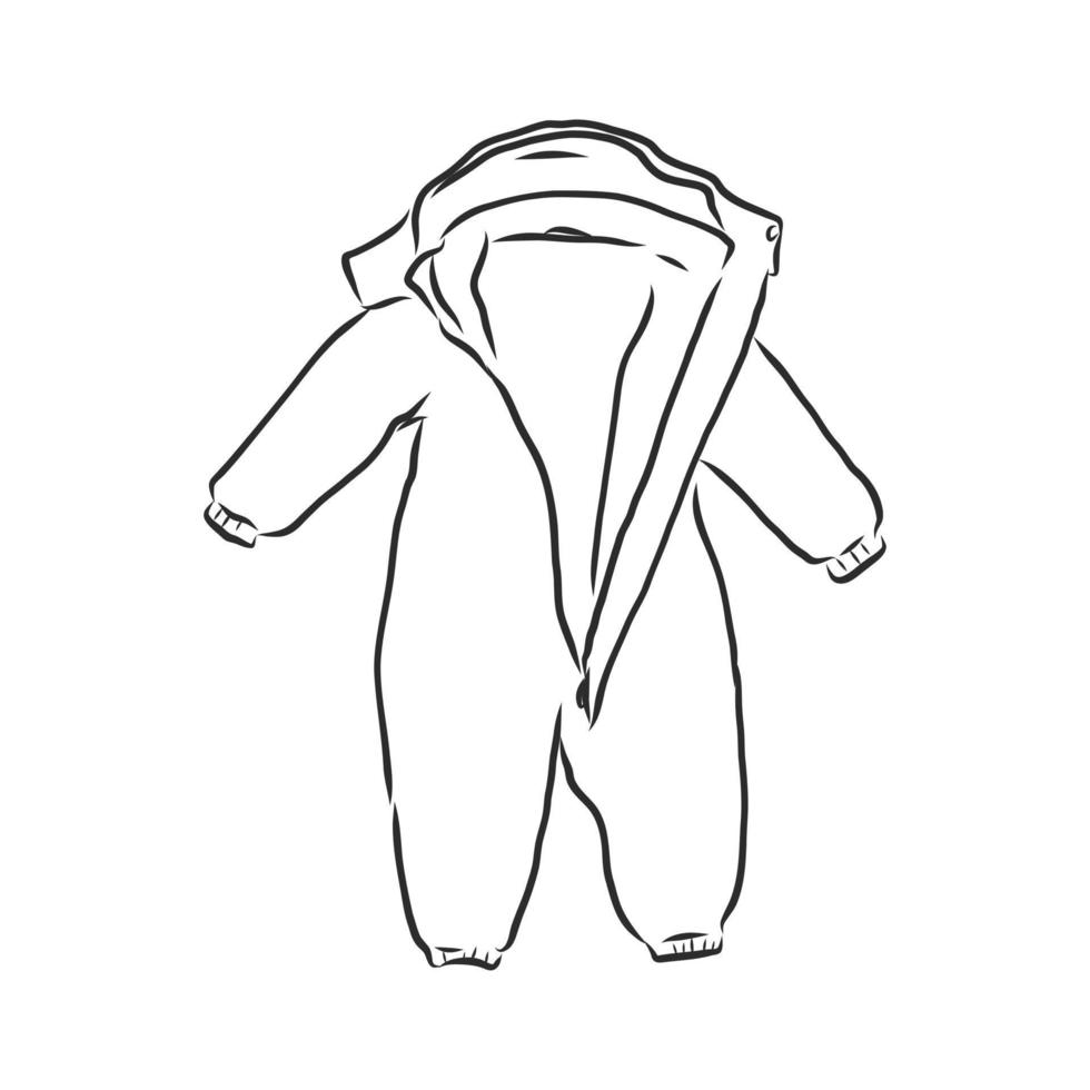 children's jumpsuit vector sketch