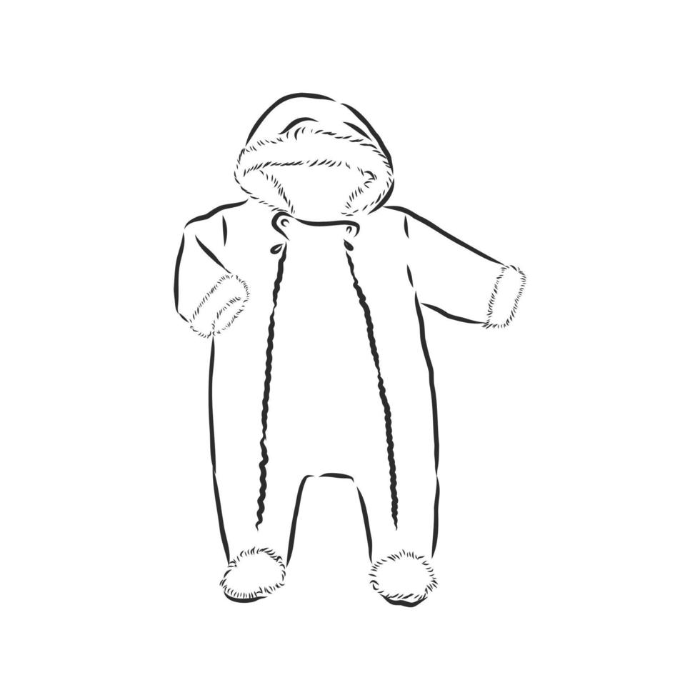 children's jumpsuit vector sketch