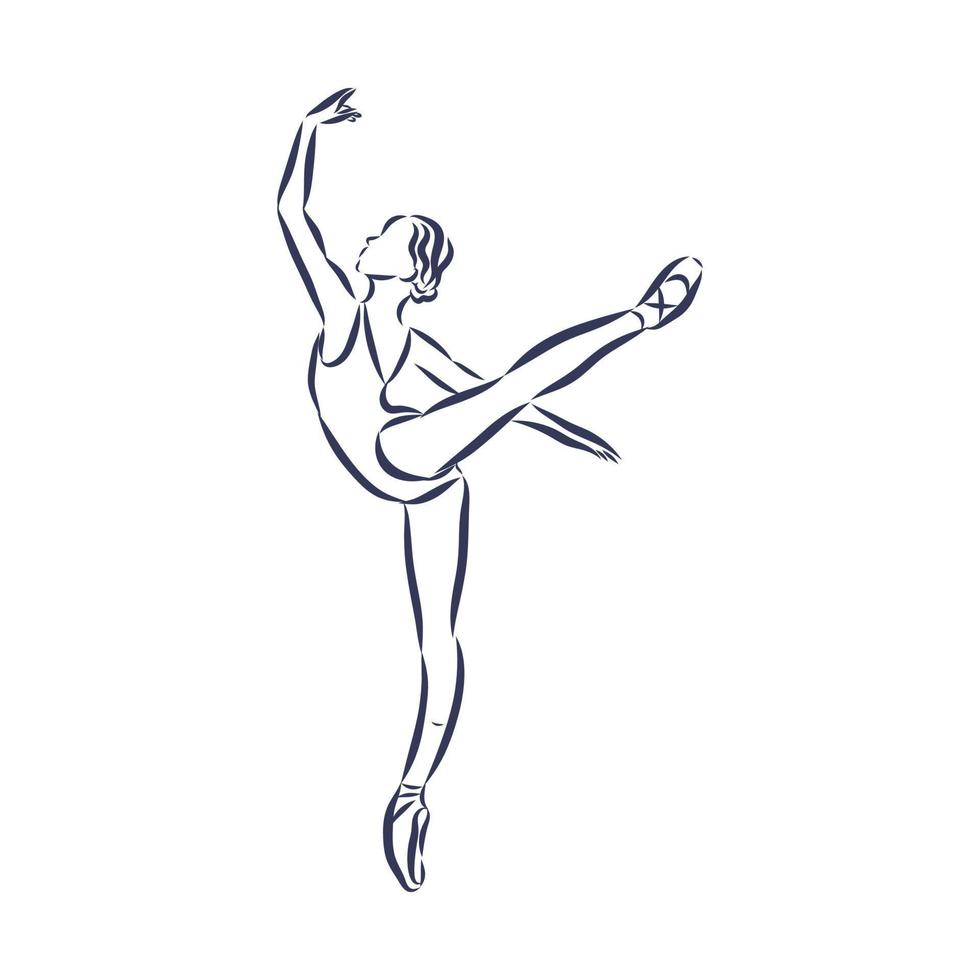 dibujo vectorial de ballet vector
