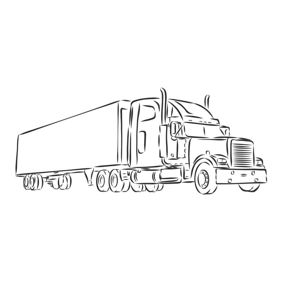 bosquejo del vector del camión