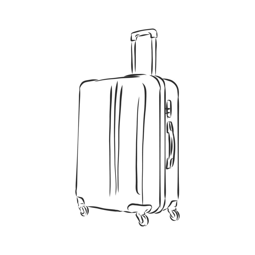 suitcase vector sketch