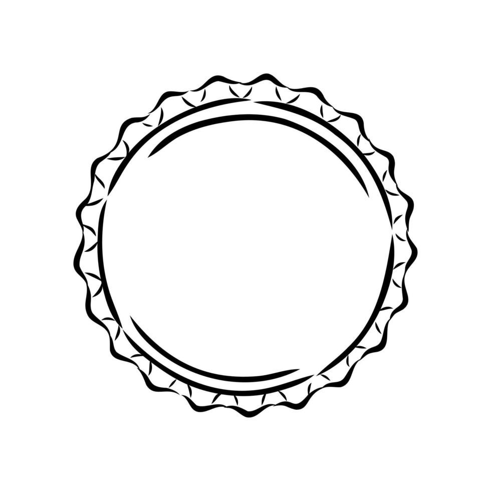 bottle cap vector sketch