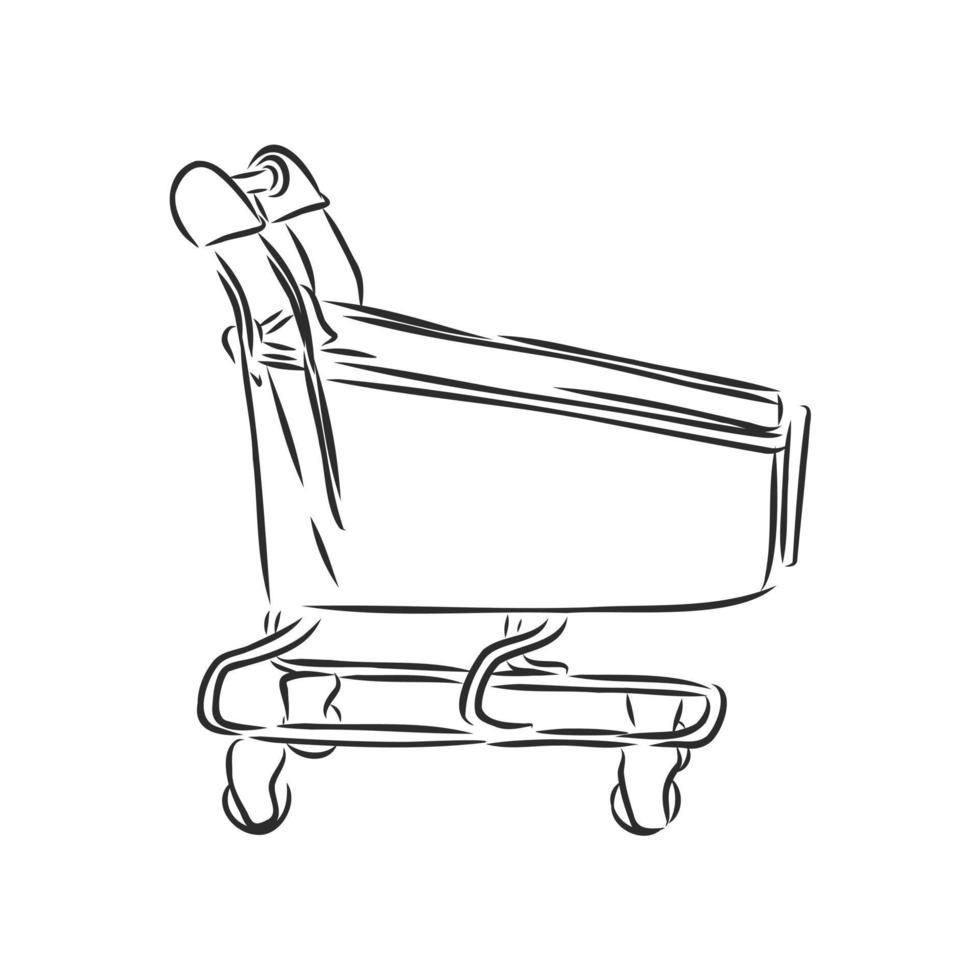 shopping cart vector sketch