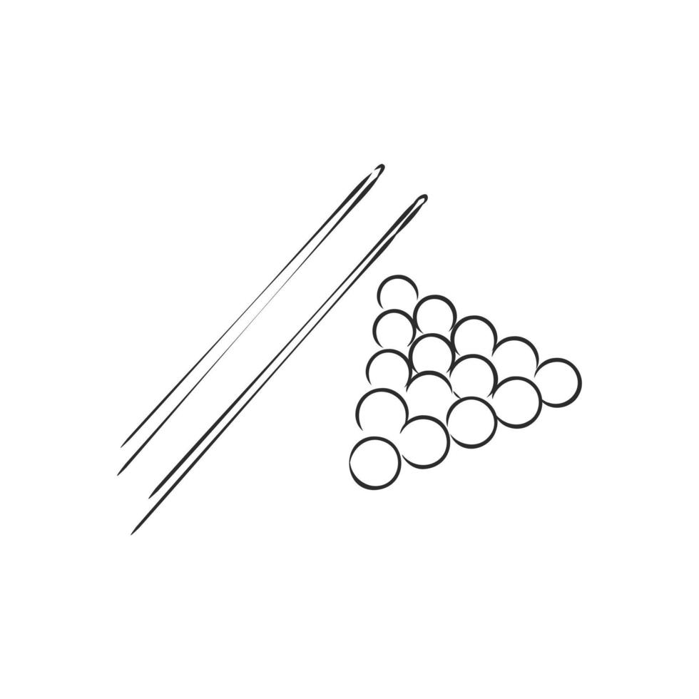 billiards vector sketch