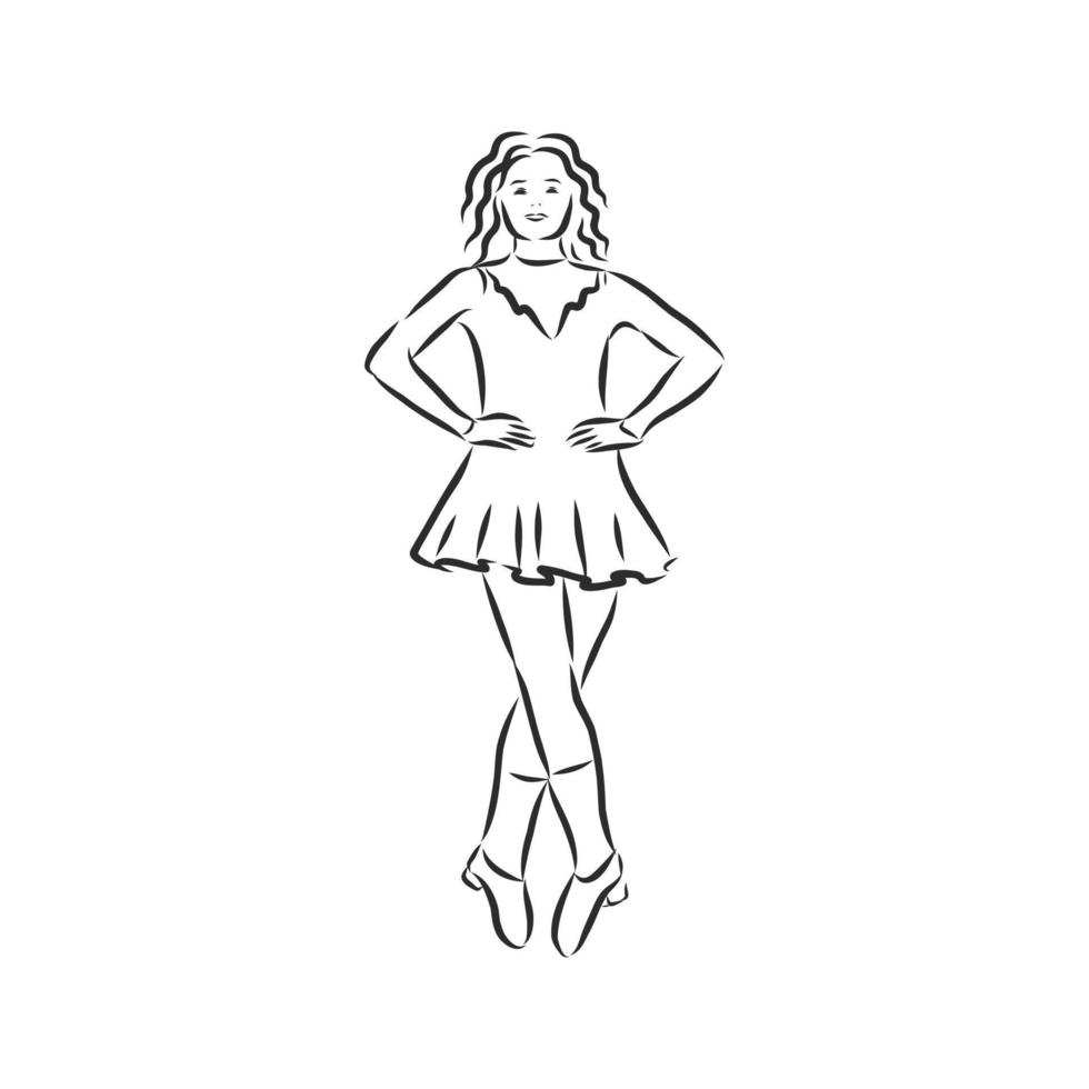 irish dancing vector sketch