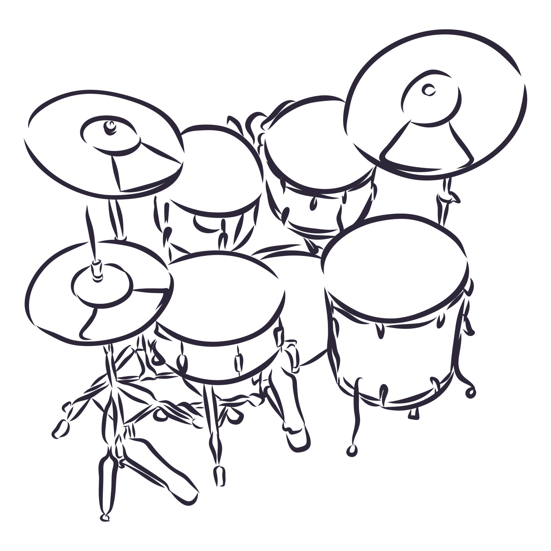 Drum Kit Outline Images  Browse 29233 Stock Photos Vectors and Video   Adobe Stock