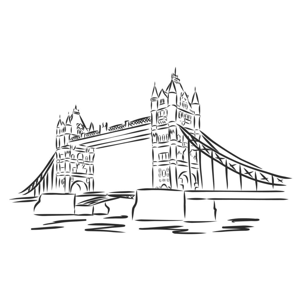 london bridge vector sketch