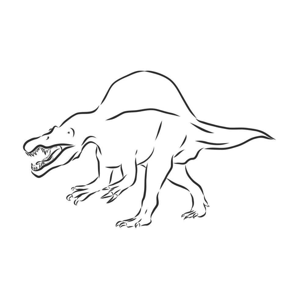 dibujo vectorial de dinosaurio vector