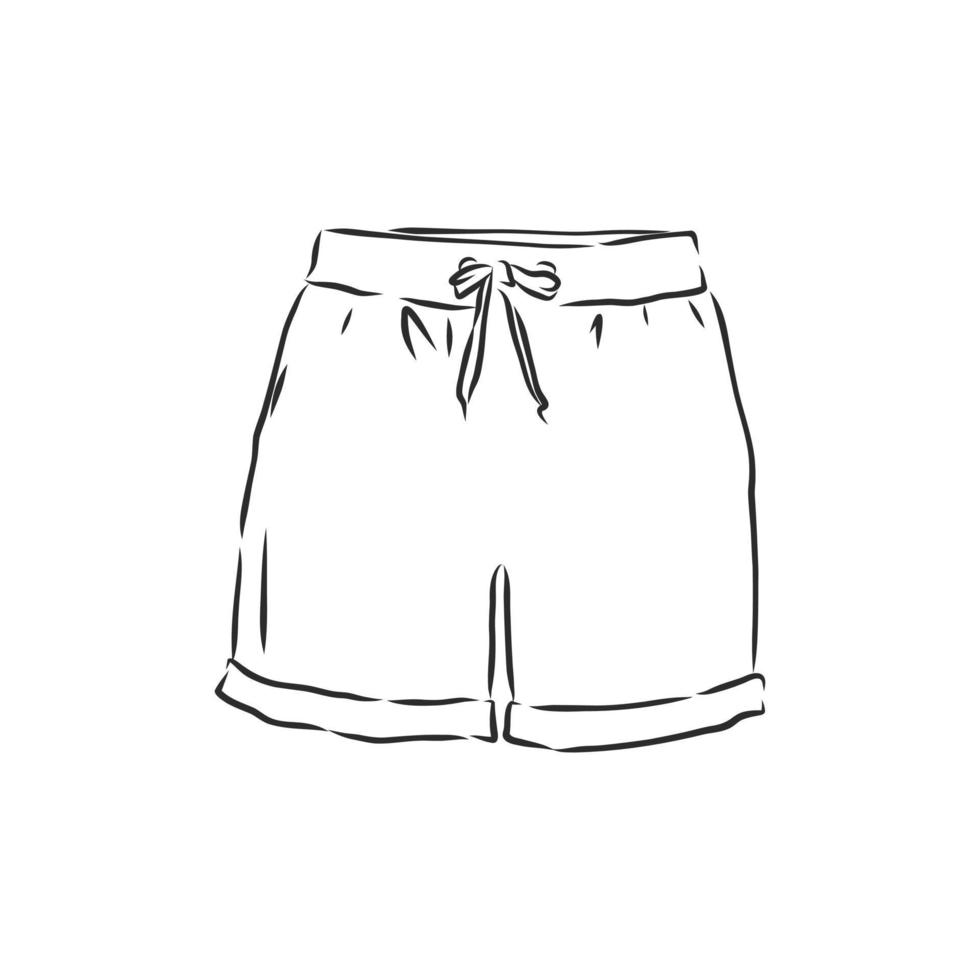 bosquejo del vector de los pantalones cortos