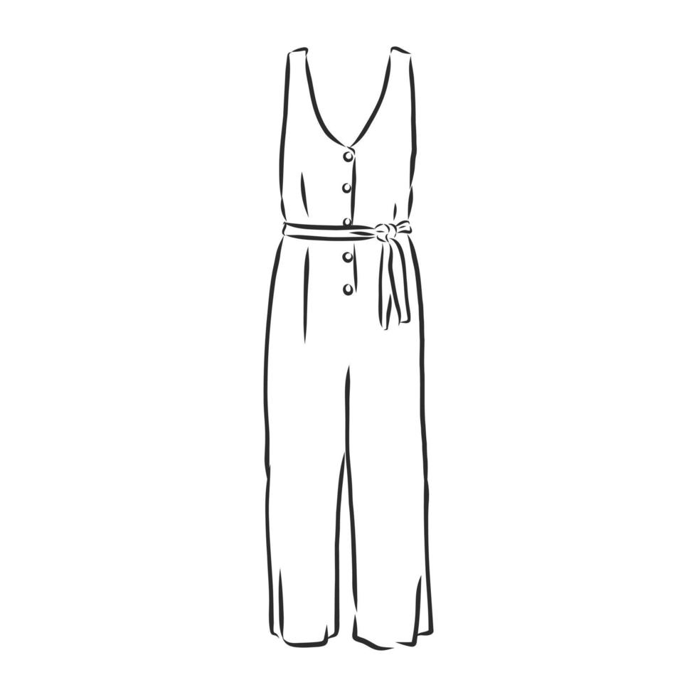 jumpsuit vector sketch