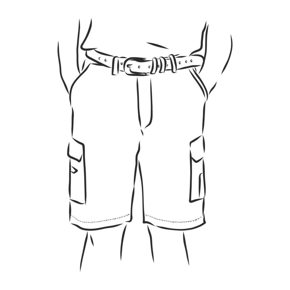 bosquejo del vector de los pantalones cortos