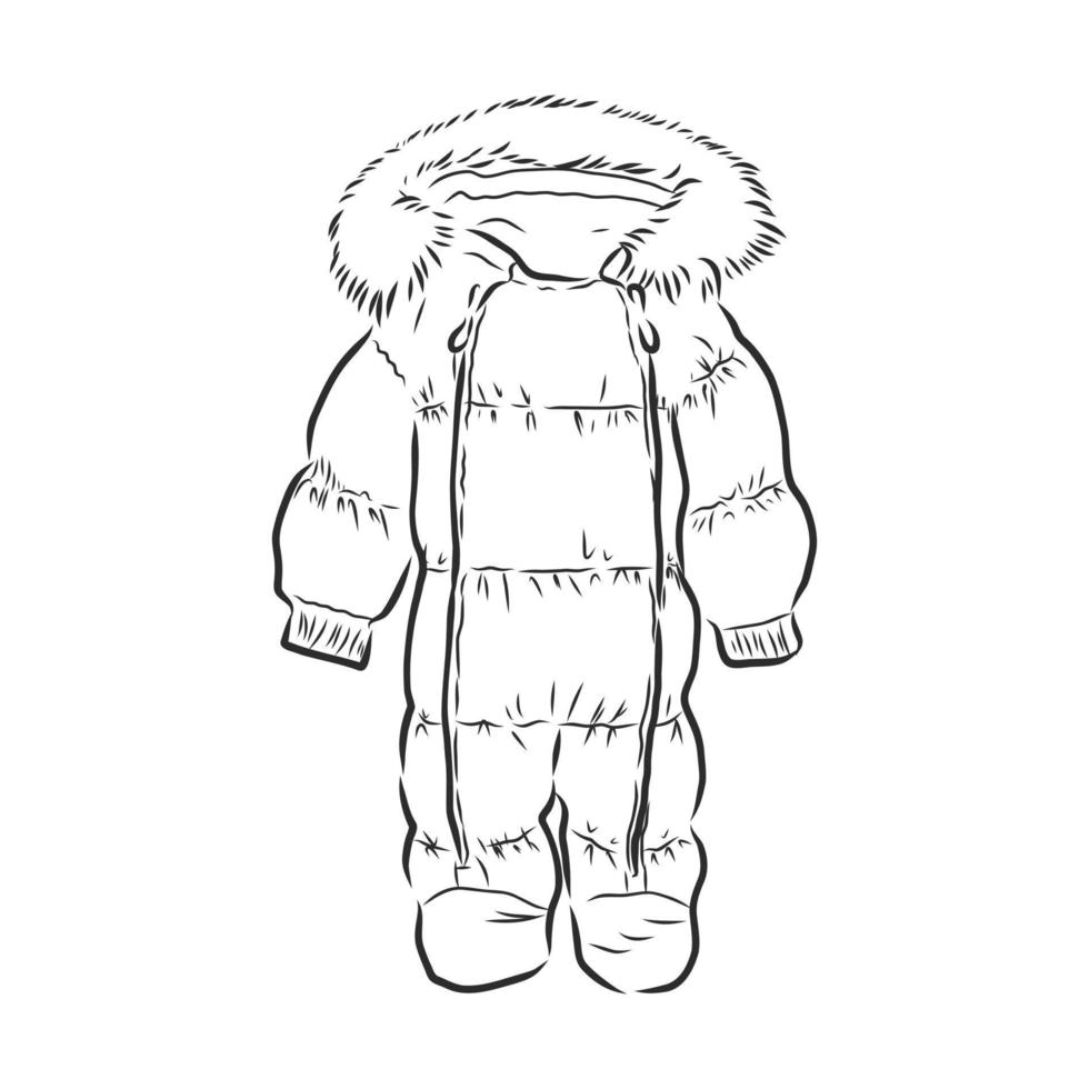 children's jumpsuit vector sketch