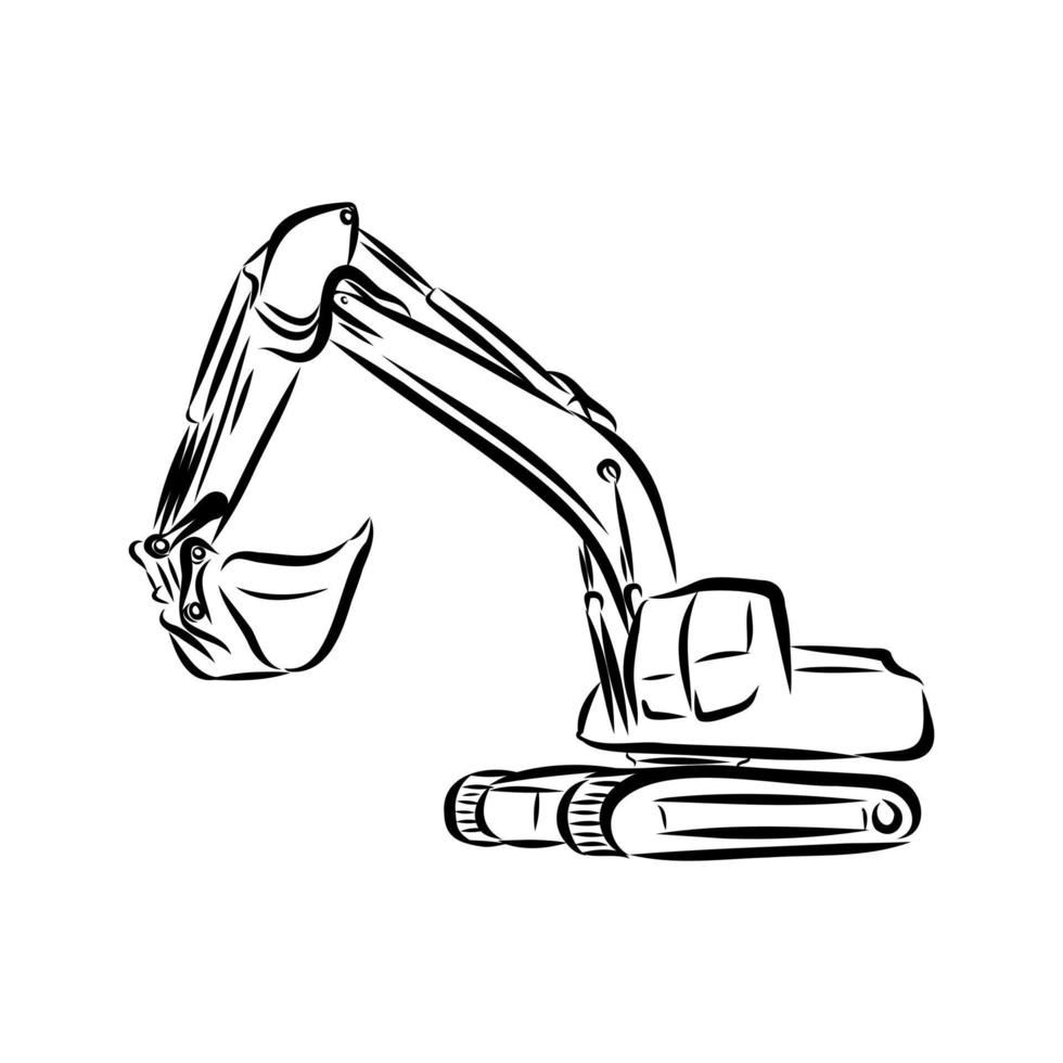 excavator vector sketch