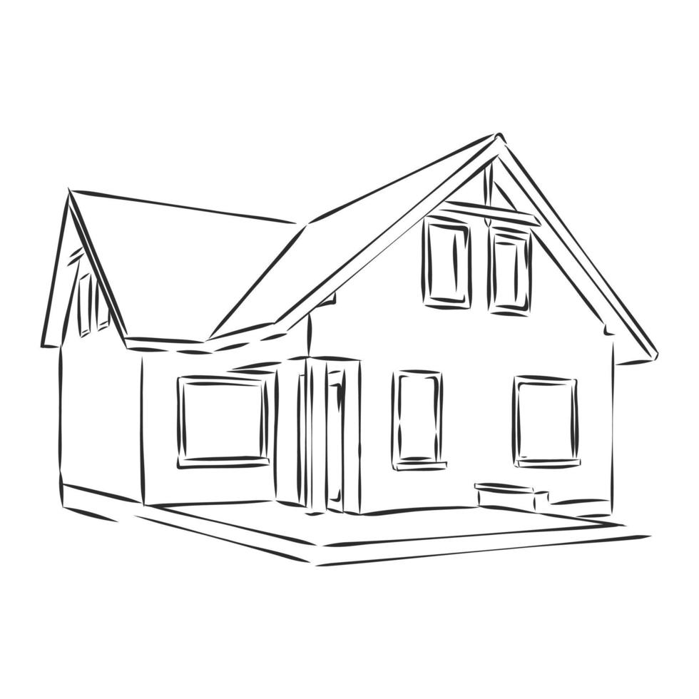 house vector sketch