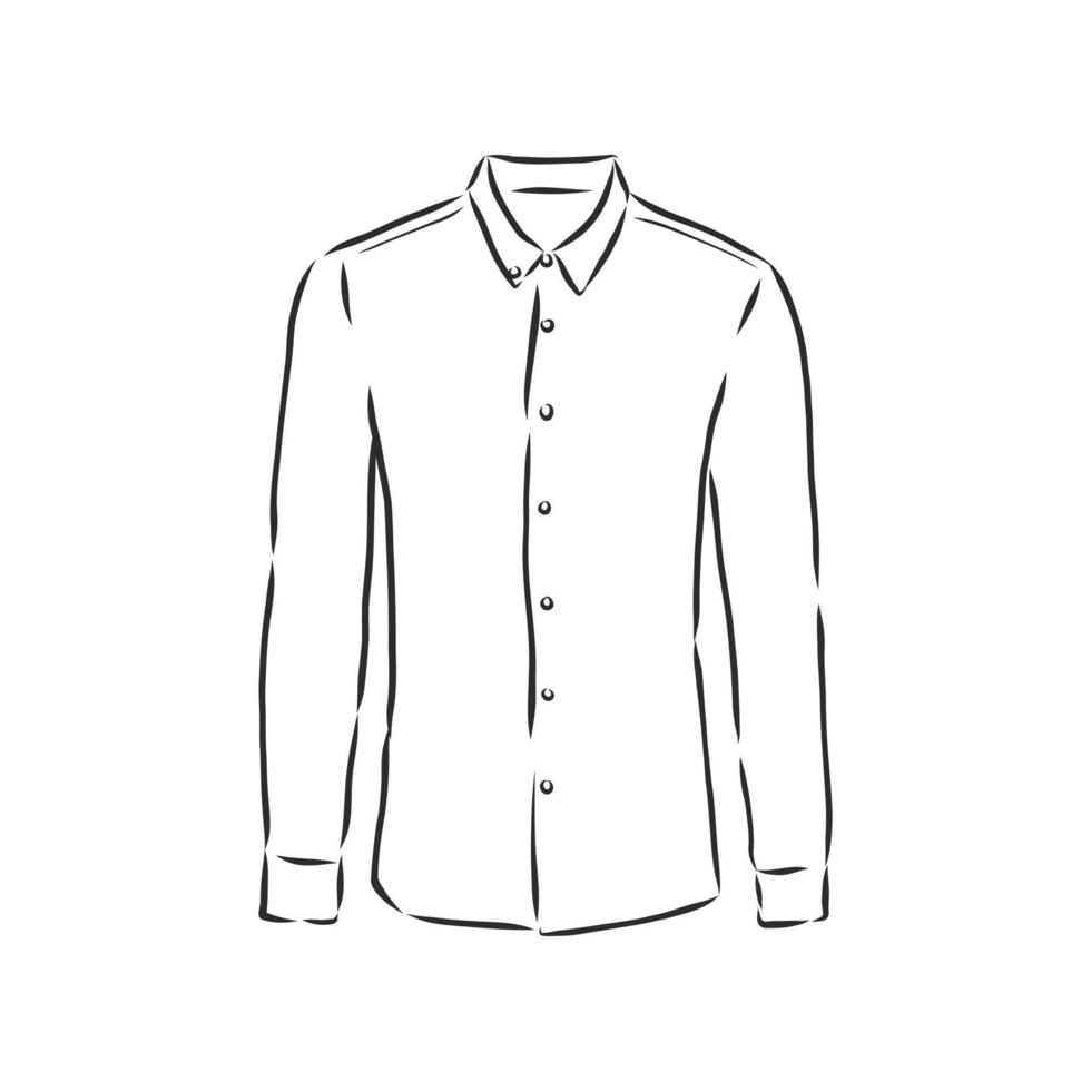 dibujo de vector de blusa de camisa